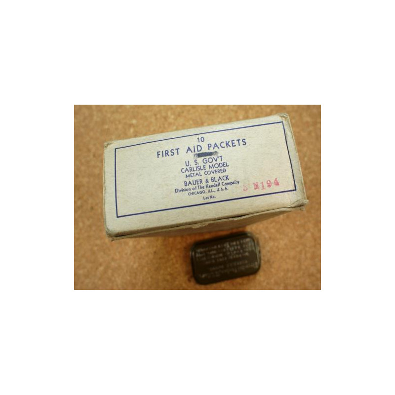 Pansement metal US kaki sans sulfanilamide etat neuf