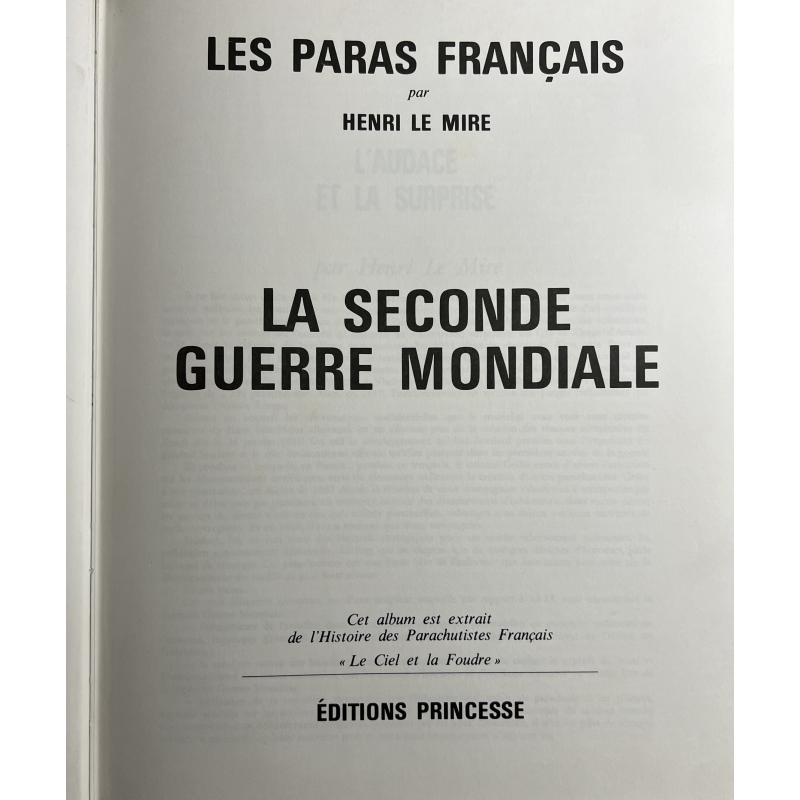 Livre Les Paras Français par henri Le Mire - La 2nd Guerre Mondiale