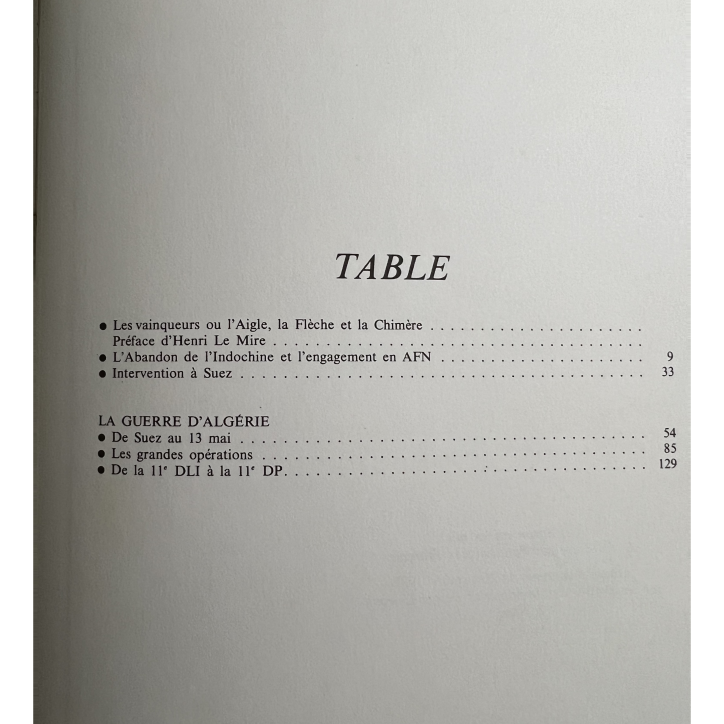 Livre Les paras Français - La guerre d'Algérie par Henri Le Mire