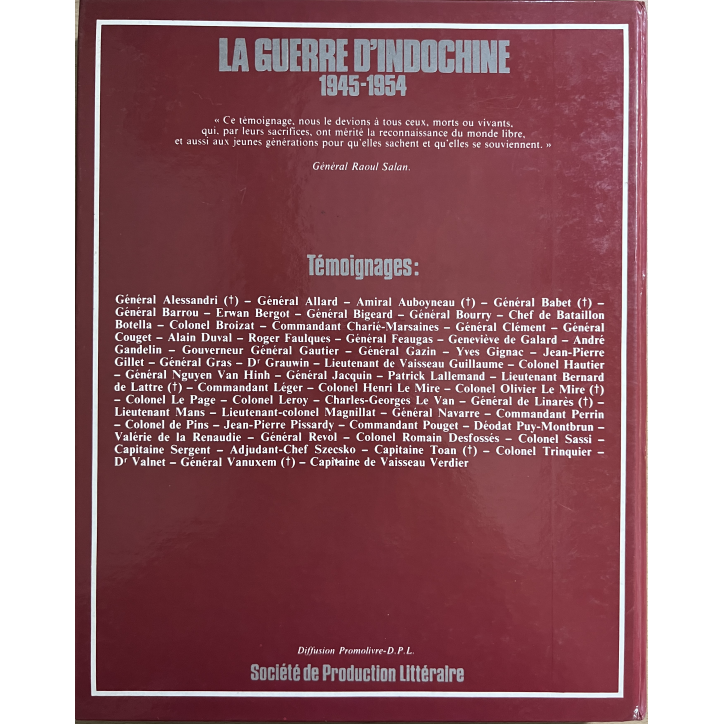 Album La guerre d'Indochine 1945-1954 par Philippe Héduy