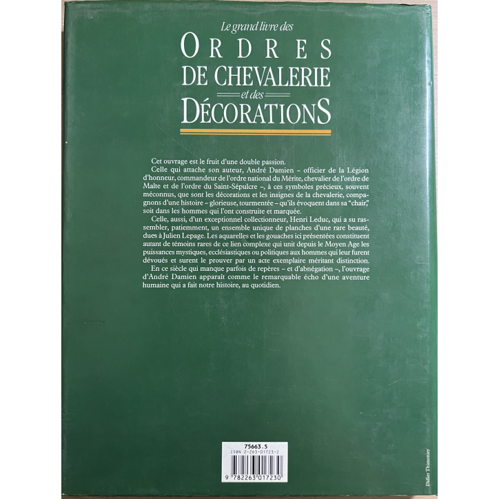 Le grand livre des Ordres de Chevalerie et des décorations de André Damien