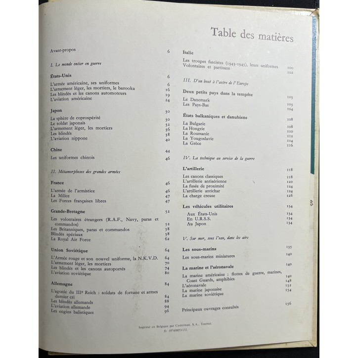 Livre L'uniforme et les armes des soldats de la Guerre 1939 - 1945 - Tome 3