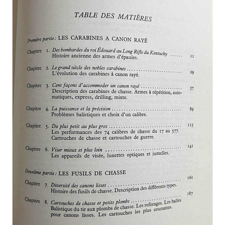 Le Livre des armes Carabines et Fusils de Chasse de Dominique Venner (1973)