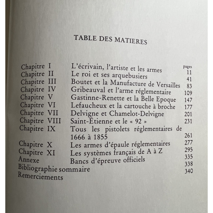 Le Livre des armes à feu françaises de Dominique Venner