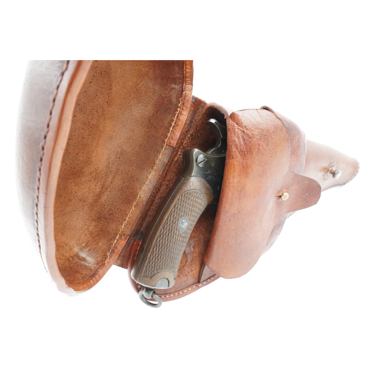 Etui cuir jambon pour revolver 1892 couleur fauve