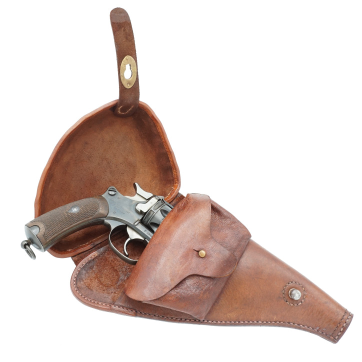Etui cuir jambon pour revolver 1892 couleur fauve