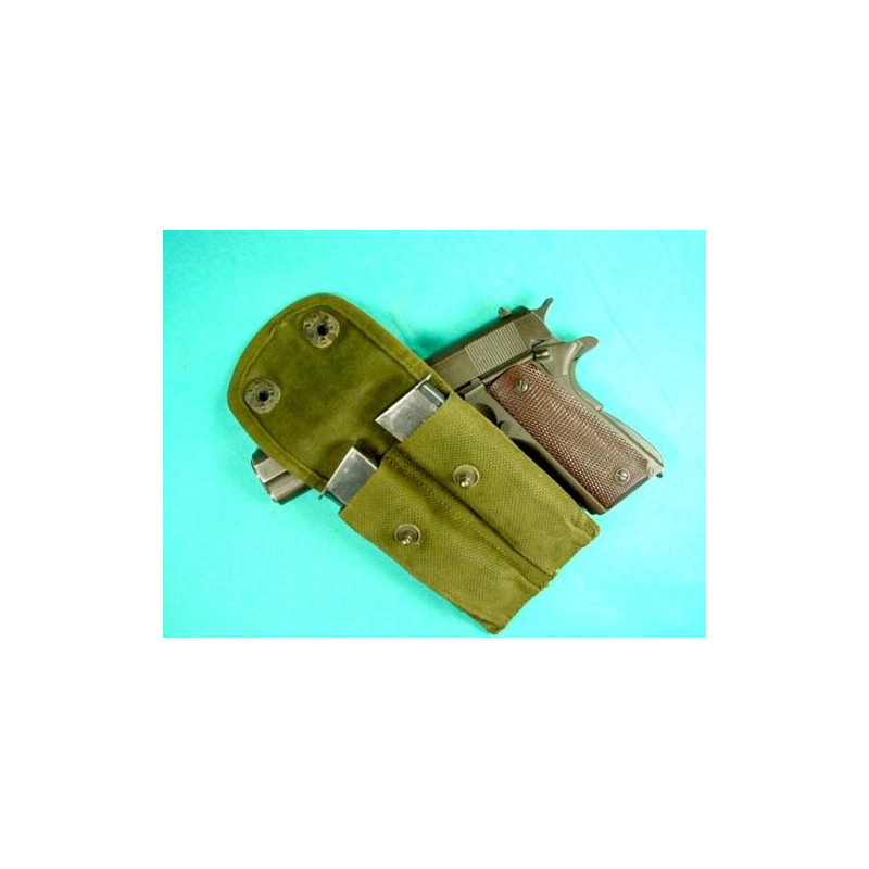 Porte chargeur Colt 45 rabat arrondie vert