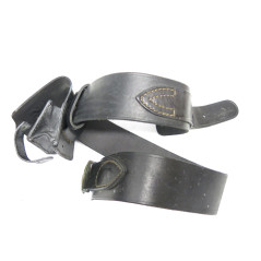 Ceinturon cuir noir US avec sacoche  ref 669