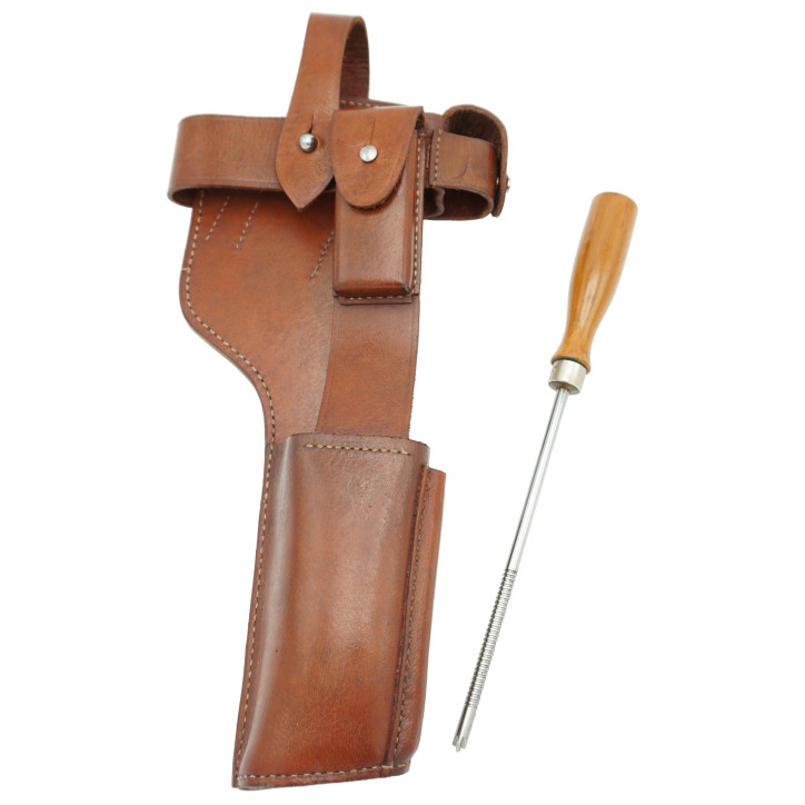 Brelage en cuir porte crosse C96 1912-1916 avec baguette