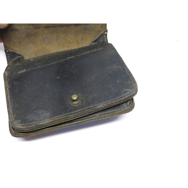Cartouchière originale fusil  Lebel en cuir noir ref 88