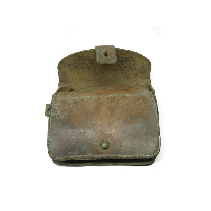 Cartouchière originale fusil  Lebel en cuir marron ref 90