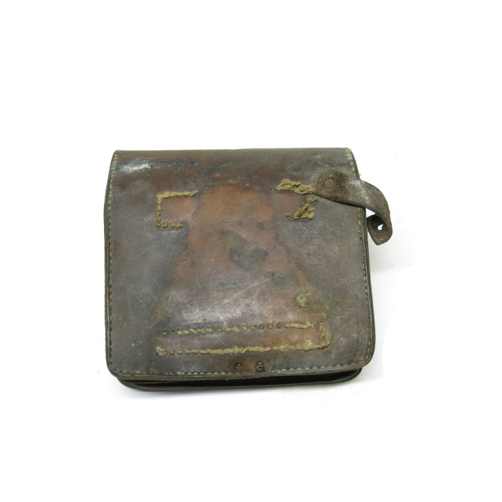 Lebel brown leather pouch ammunution ww1 LEBEL  ref 90