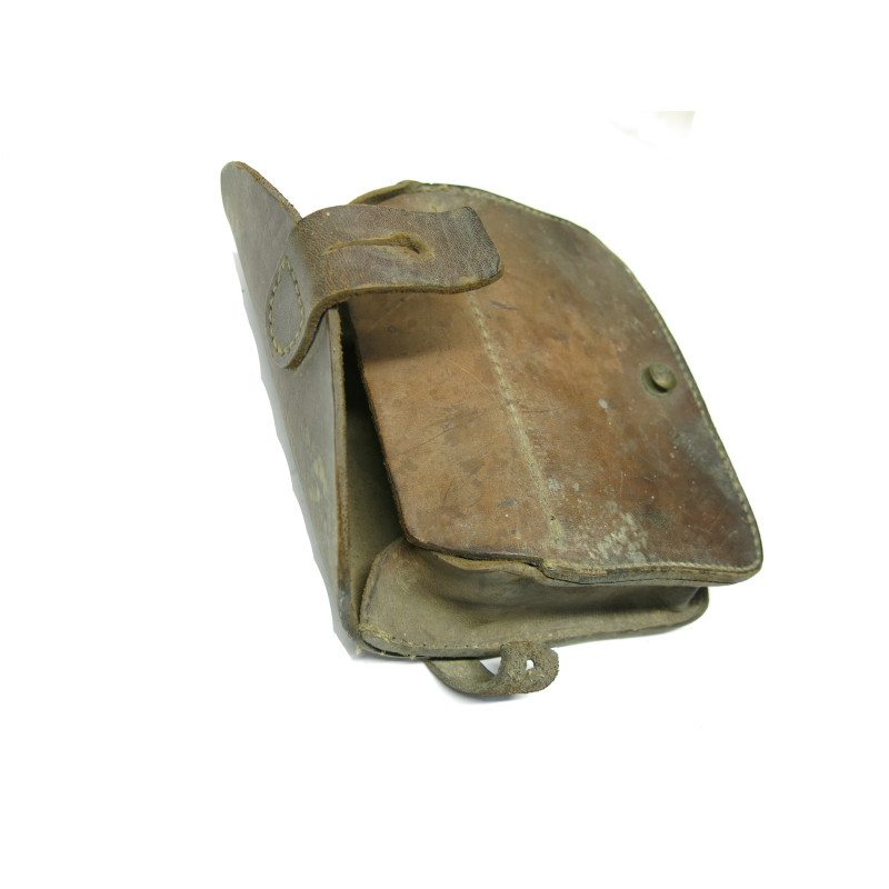Lebel brown leather pouch ammunution ww1 LEBEL  ref 90