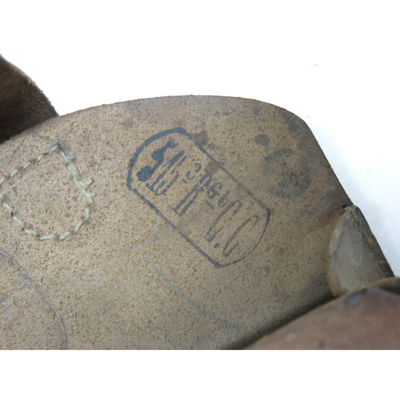 Cartouchière originale fusil  Lebel en cuir marron ref 90