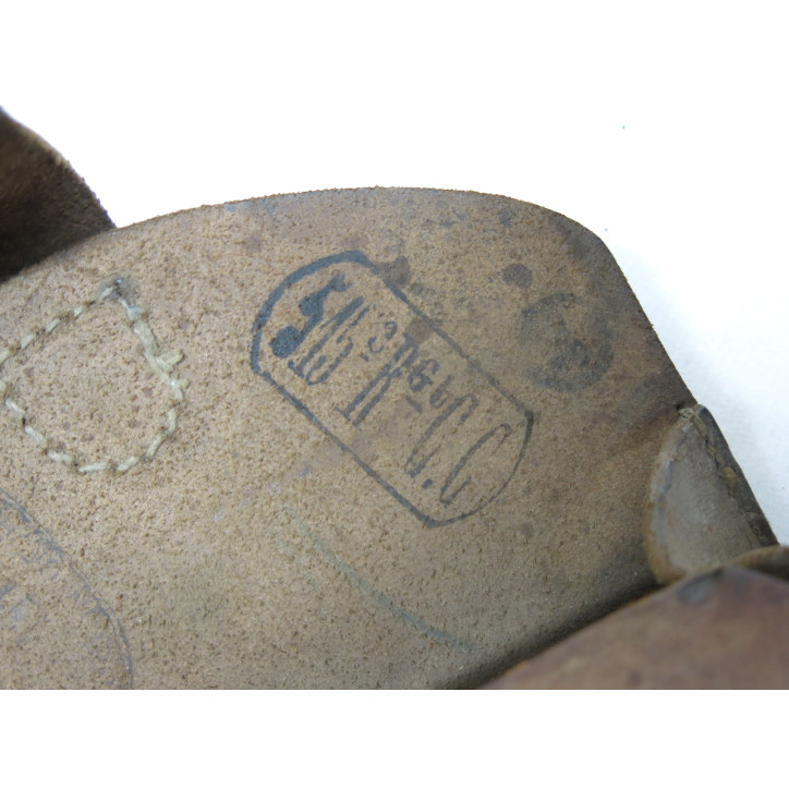 Lebel brown leather pouch ammunution ww1 LEBEL  ref 90