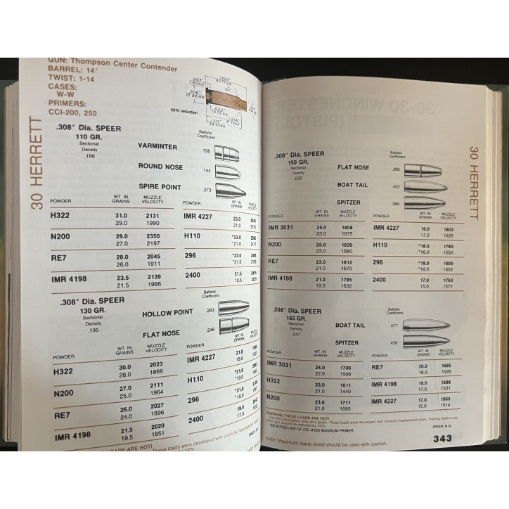 Speer Reloading Manual Number 10 for rifle and pistol