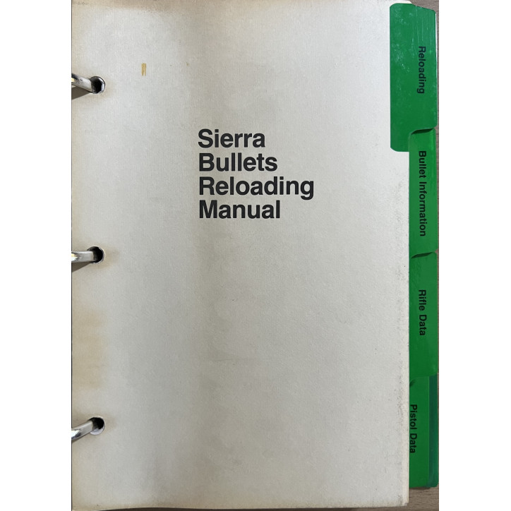 Classeur Reloading manual Sierrz Bullets - 2nd édition