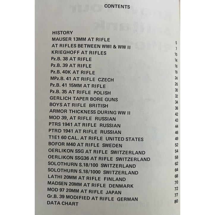 Livre Knw your antitank rifles by E.J. Hoffschmidt