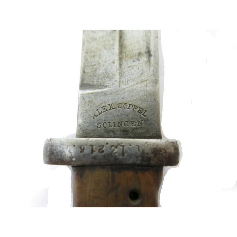 Baionnette sans fourreau fusil Mauser Gew 98 Alex Coppel Solingen ref 800  