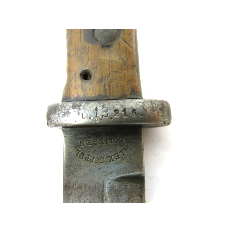 Baionnette sans fourreau fusil Mauser Gew 98 Alex Coppel Solingen ref 800  