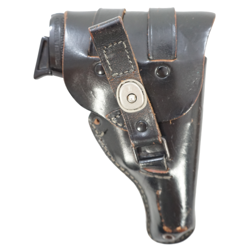 Etui en cuir noir pour Walther PP après guerre