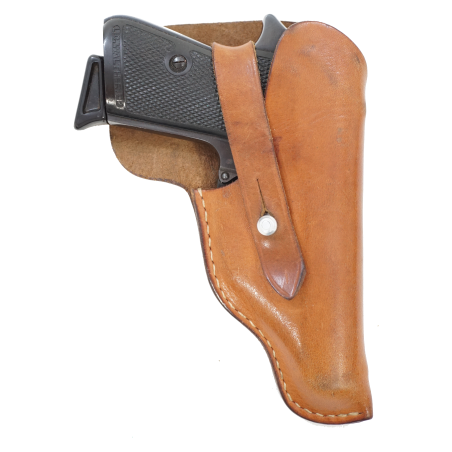 Etui cuir marron pour Walther PP fabrication de résistants WW2