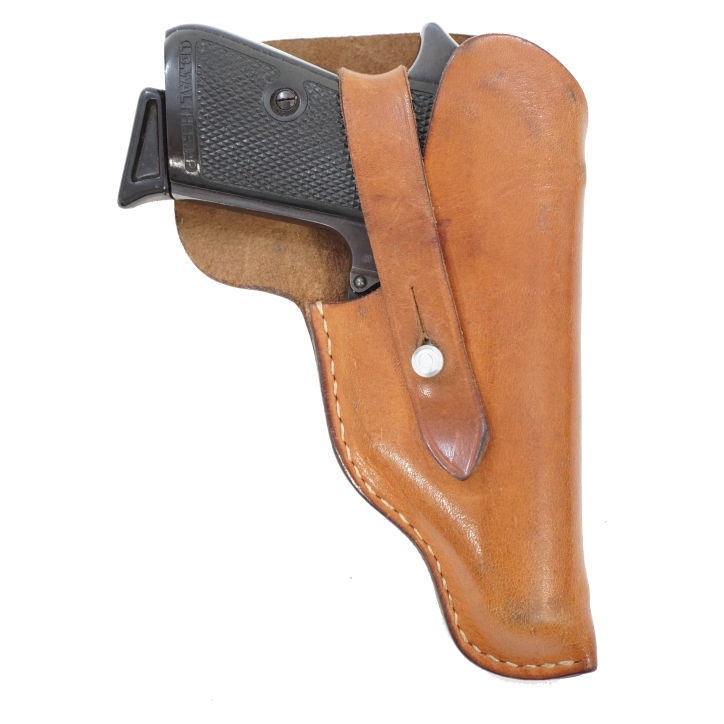 Etui cuir marron pour Walther PP fabrication de résistants WW2