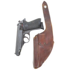 Etui cuir de résistant pour Walther PP avec porte chargeur - WW2