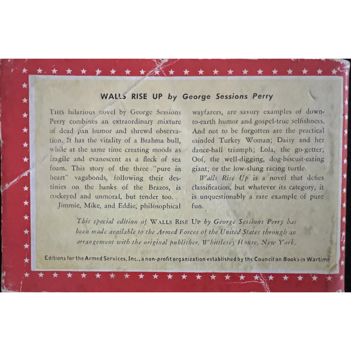 Livre Walls rise up de George Sessions Perry - Armed services édition