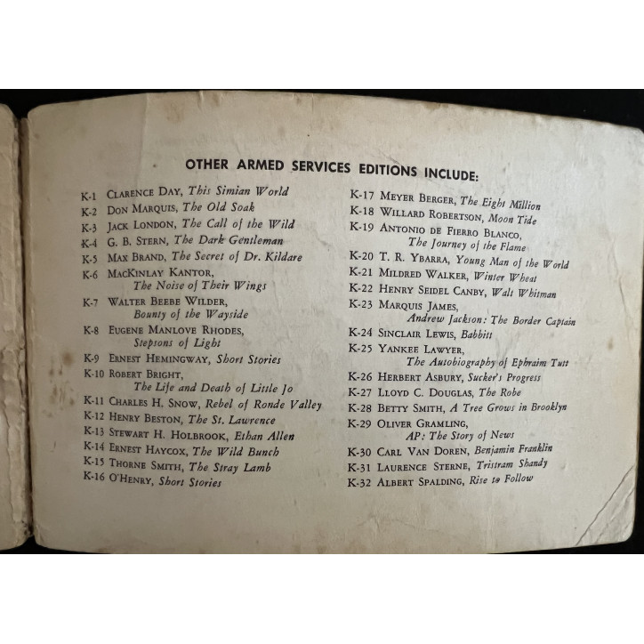 Livre Babbit by Sinclair Lewis - Armed services édition