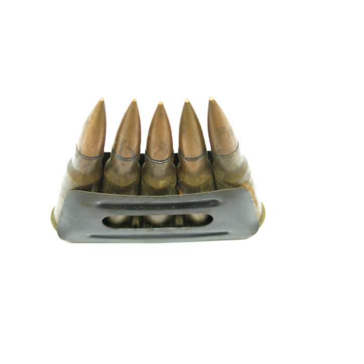 Clips avec 5 cartouches 8 mm Lebel categorie C 