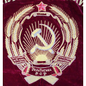 Drapeau de cérémonie Russe original à l'effigie de Lenine