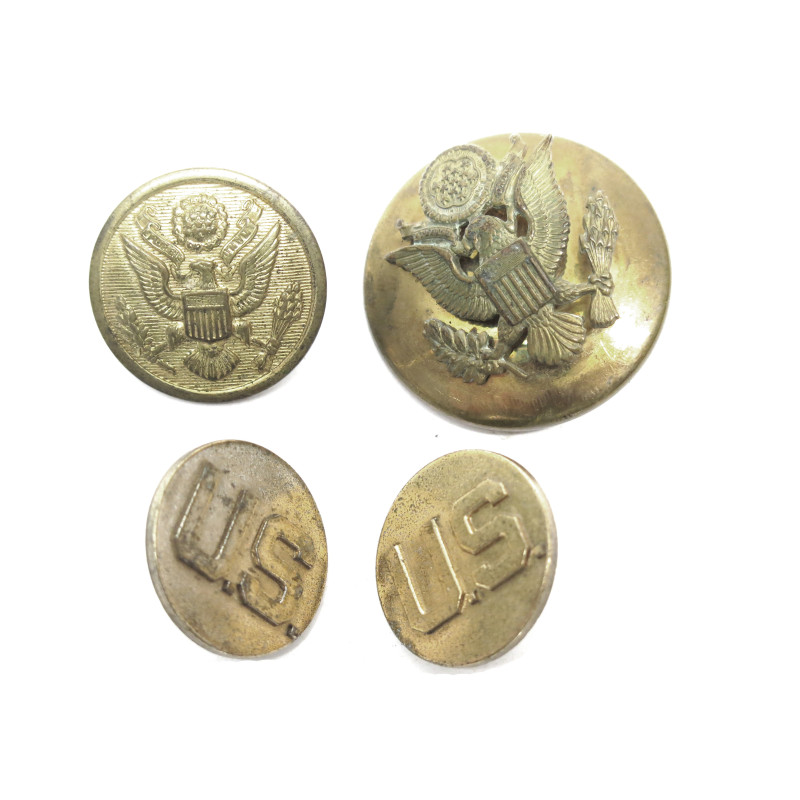 Lot de 4 insignes metal originaux US army 39/45 ref 66 