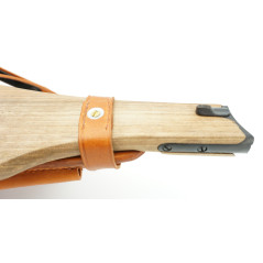 Etui cuir avec crosse bois Luger P08 Marine