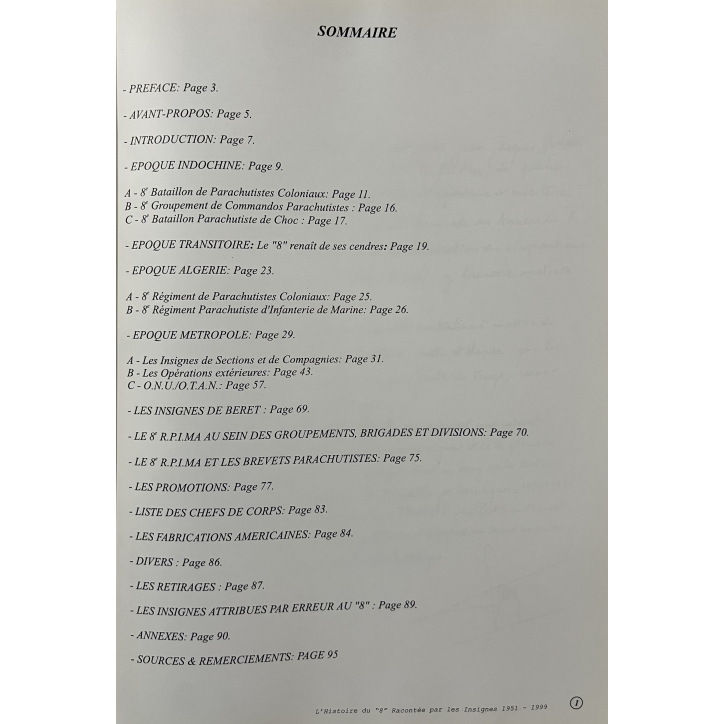 Livre L'Histoire du "8" racontée par les insignes 1951 - 1999 de J.-J. Denizot et J.-L. Trinques