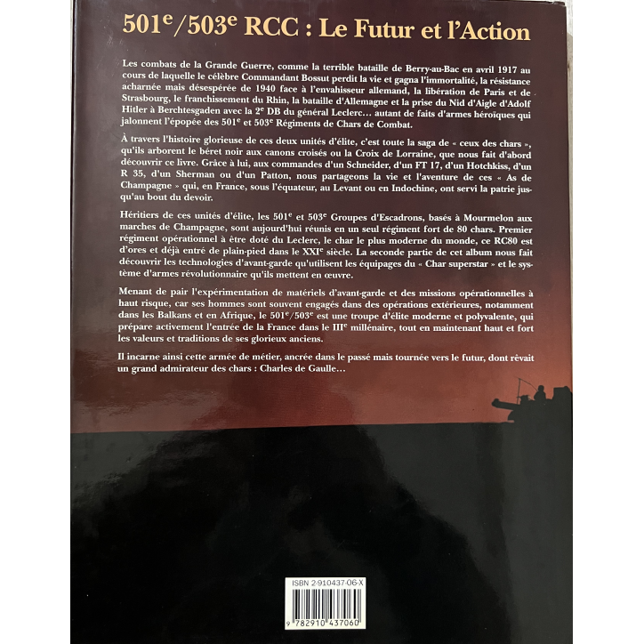 Livre Régiment de Chars de combat 501e/503e : Le futur et l'action et l'Action