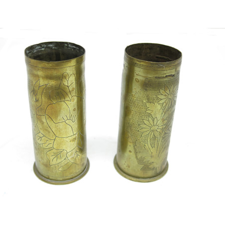 Lot de 2 douilles 37 mm decorées 14/18  ref 547