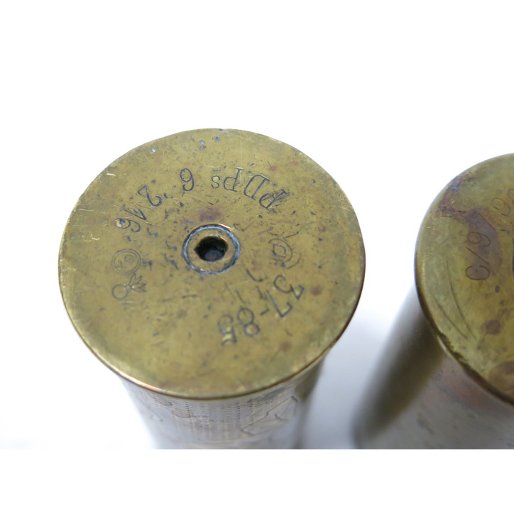 Lot de 2 douilles 37 mm decorées 14/18  ref 547