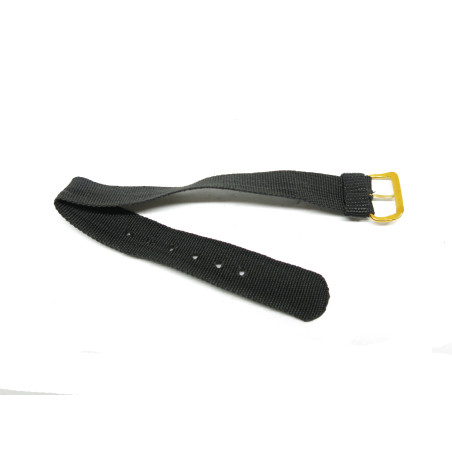Bracelet nylon noir pour montre ou boussole ref 72