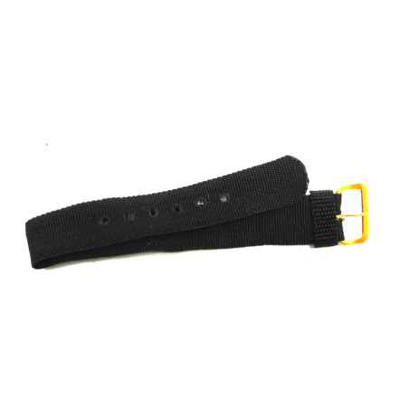Bracelet nylon noir pour montre ou boussole ref 72