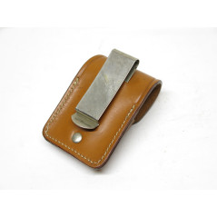 Porte Zippo cuir marron
