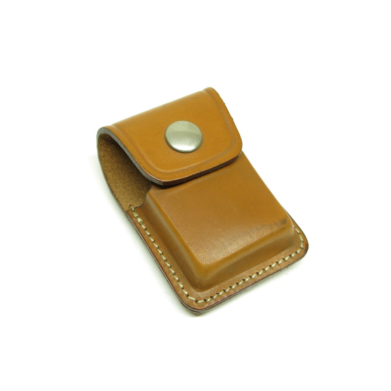 Porte Zippo cuir marron