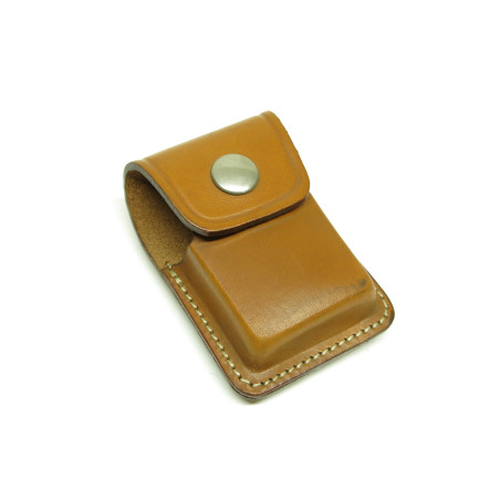 Porte Zippo cuir marron