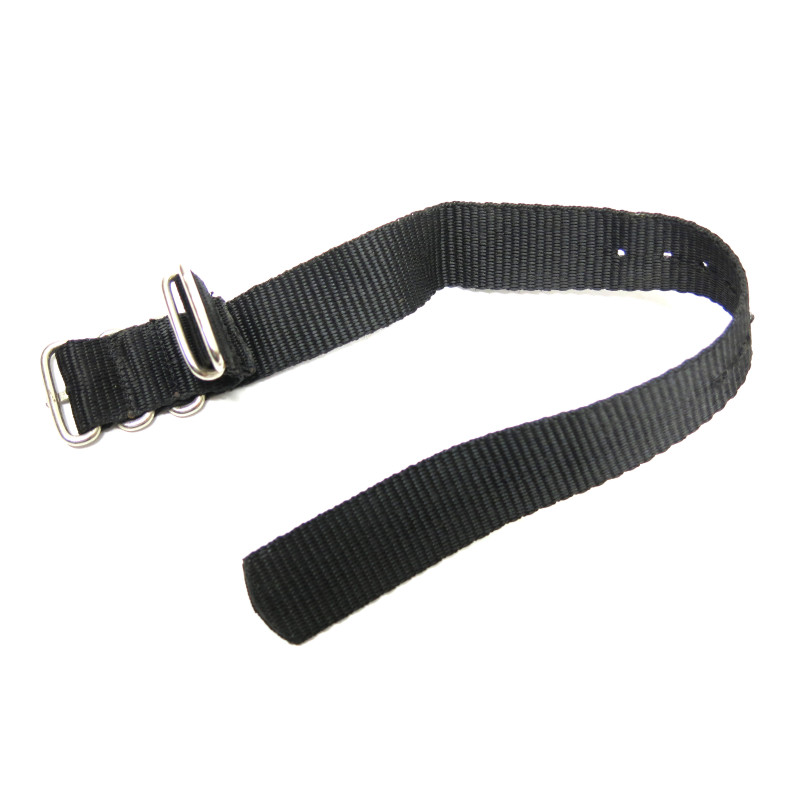 Bracelet commando nylon noir pour montre ou boussole ref 100