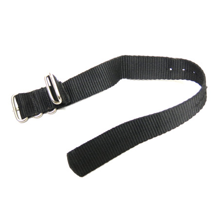 Bracelet commando nylon noir pour montre ou boussole ref 100