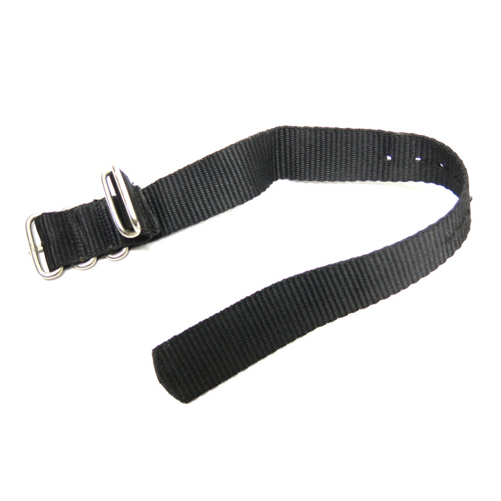 Bracelet commando nylon noir pour montre ou boussole ref 100
