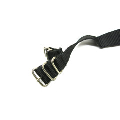 Bracelet commando nylon noir pour montre ou boussole ref 100