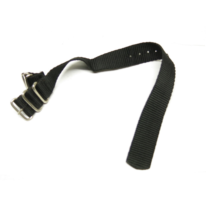 Bracelet commando nylon noir pour montre ou boussole ref 100