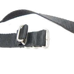 Bracelet commando nylon noir pour montre ou boussole ref 100
