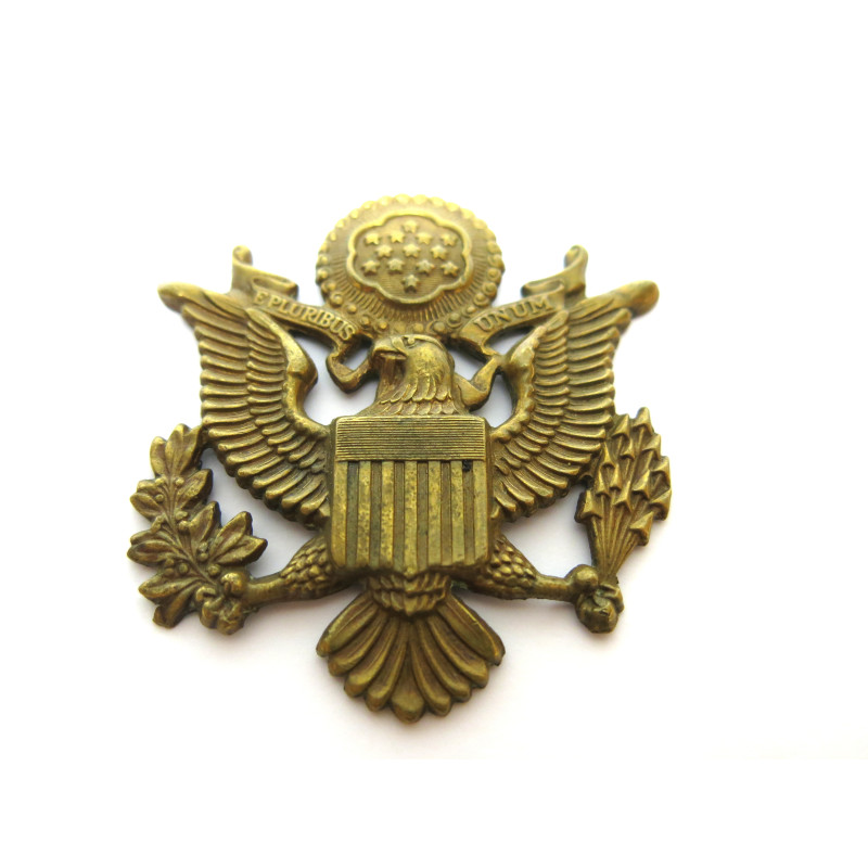 Aigle de casquette officier original US 1944  ref 41